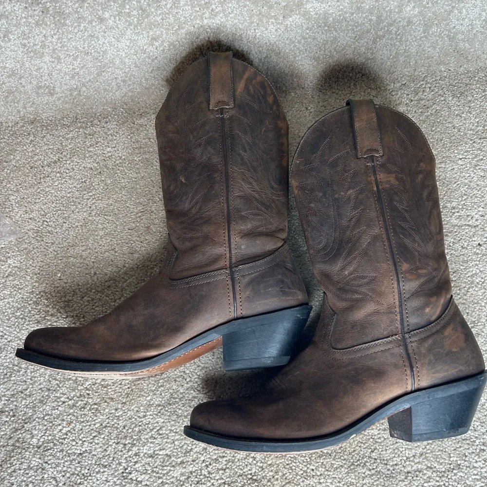 Durango 11” western shaft stitch brown women’s 9M - Picture 3 of 9